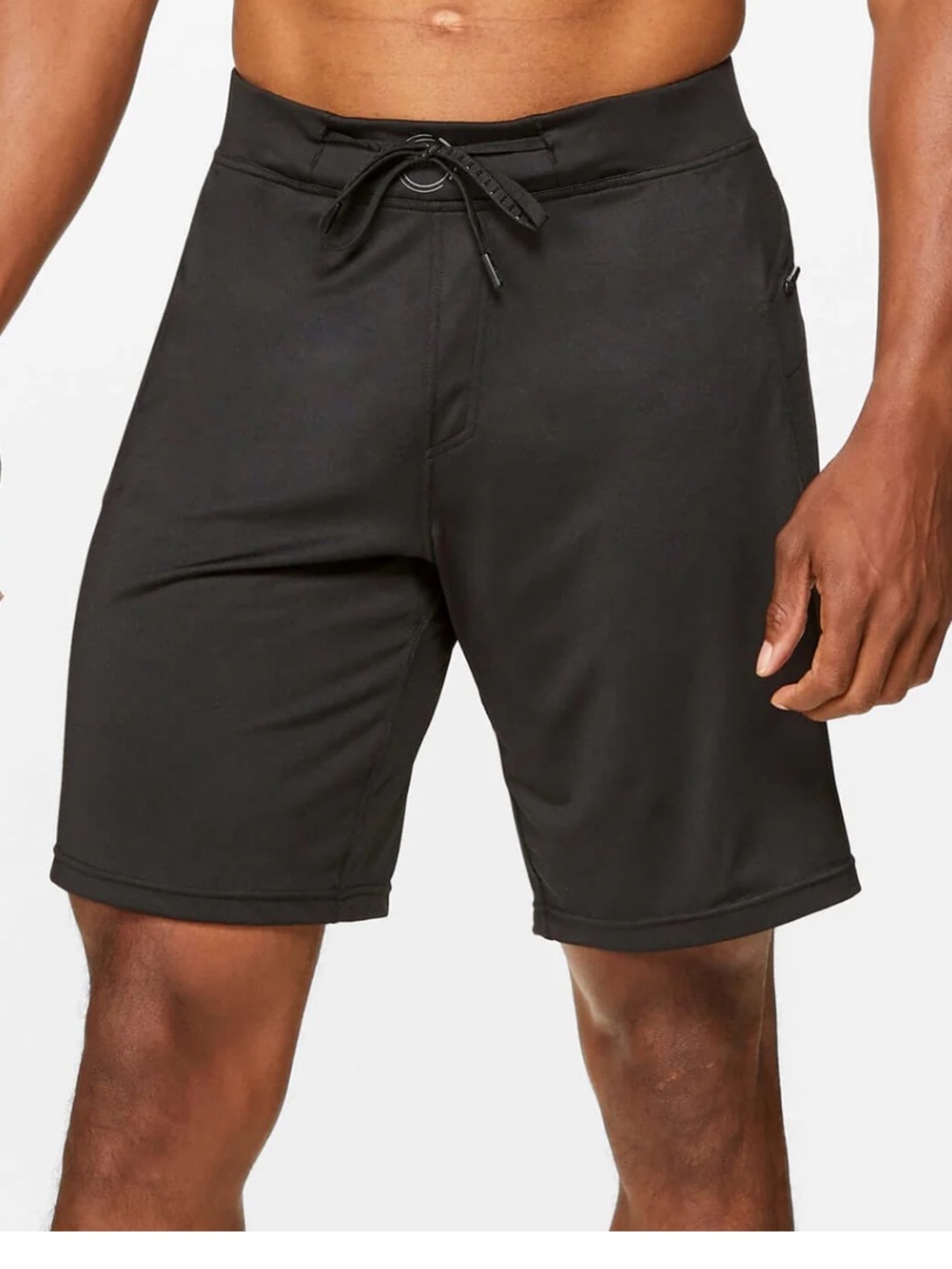 Hylete Above-Knee Helix III Short Stretchy Sporty Athleisure Shorts Black Medium